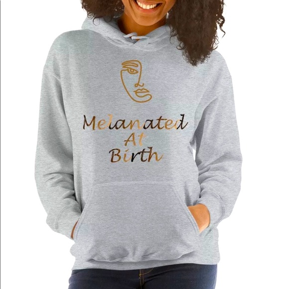Melanated At Birth Hoodie - Picture 1 of 6